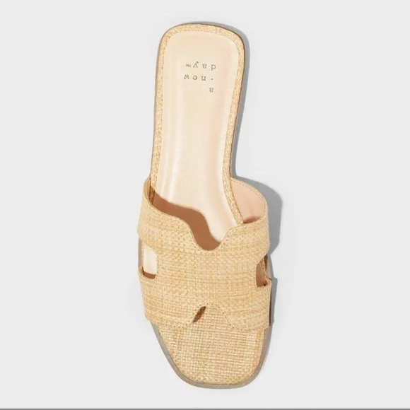 Women’s Nina Raffia H-Band Slide Sandals - a .new day - Beige - 9.5 - Picture 3 of 5